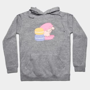 Adorable Bunny Rabbit Nestled Inside a Giant Macaroon - A Sweet Fantasy! Hoodie